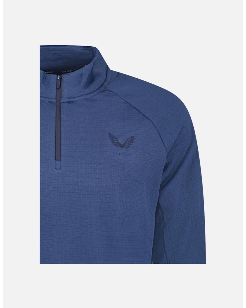 Castore Blue Soft Shell Tech Golf Half Zip Oceana for men
