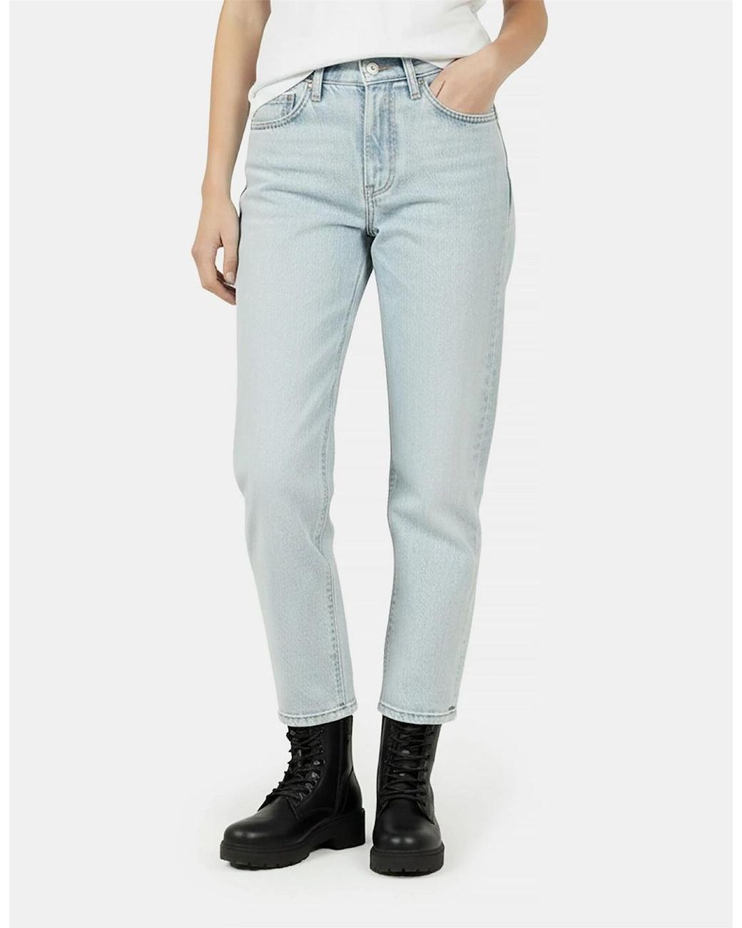 Levi's Blue 501 Straight Leg Five Pocket Jeans