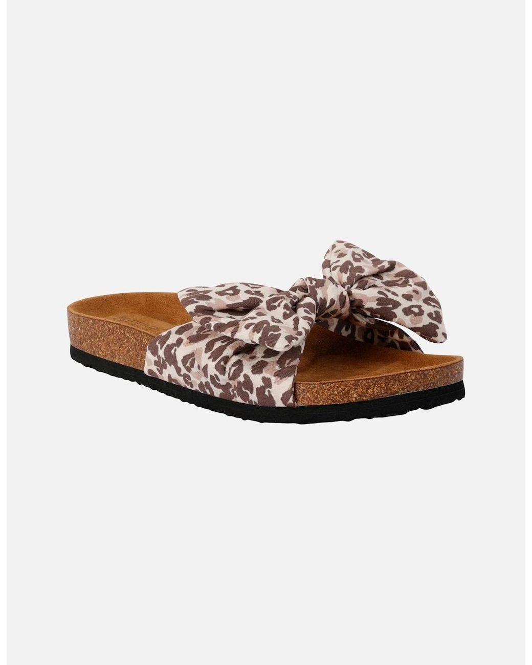 Regatta Brown Ladies Ava Leopard Bow Strap Sandals