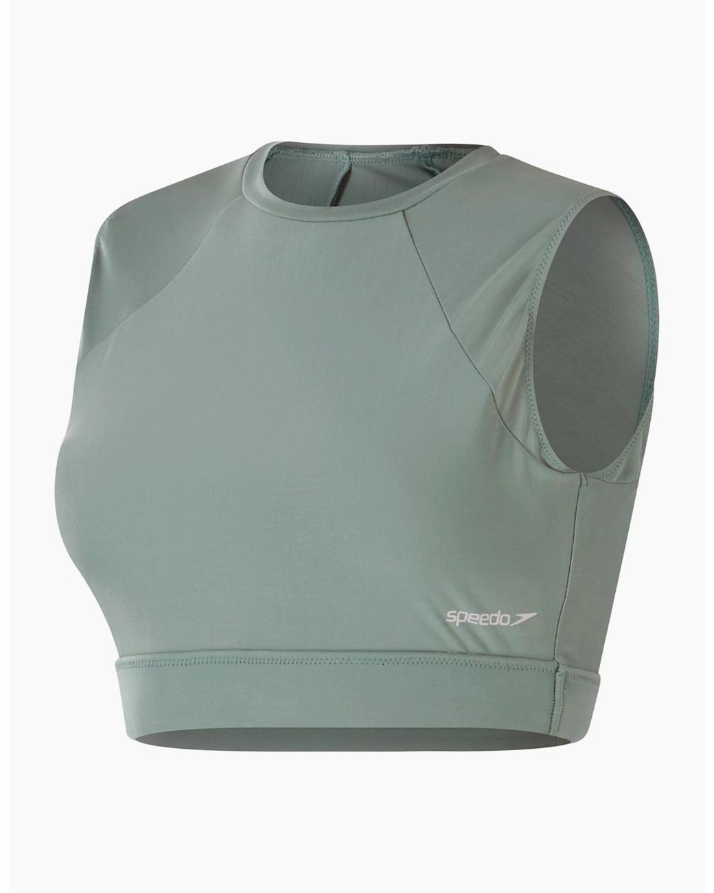 Speedo Green Ladies Mesh Crop Top