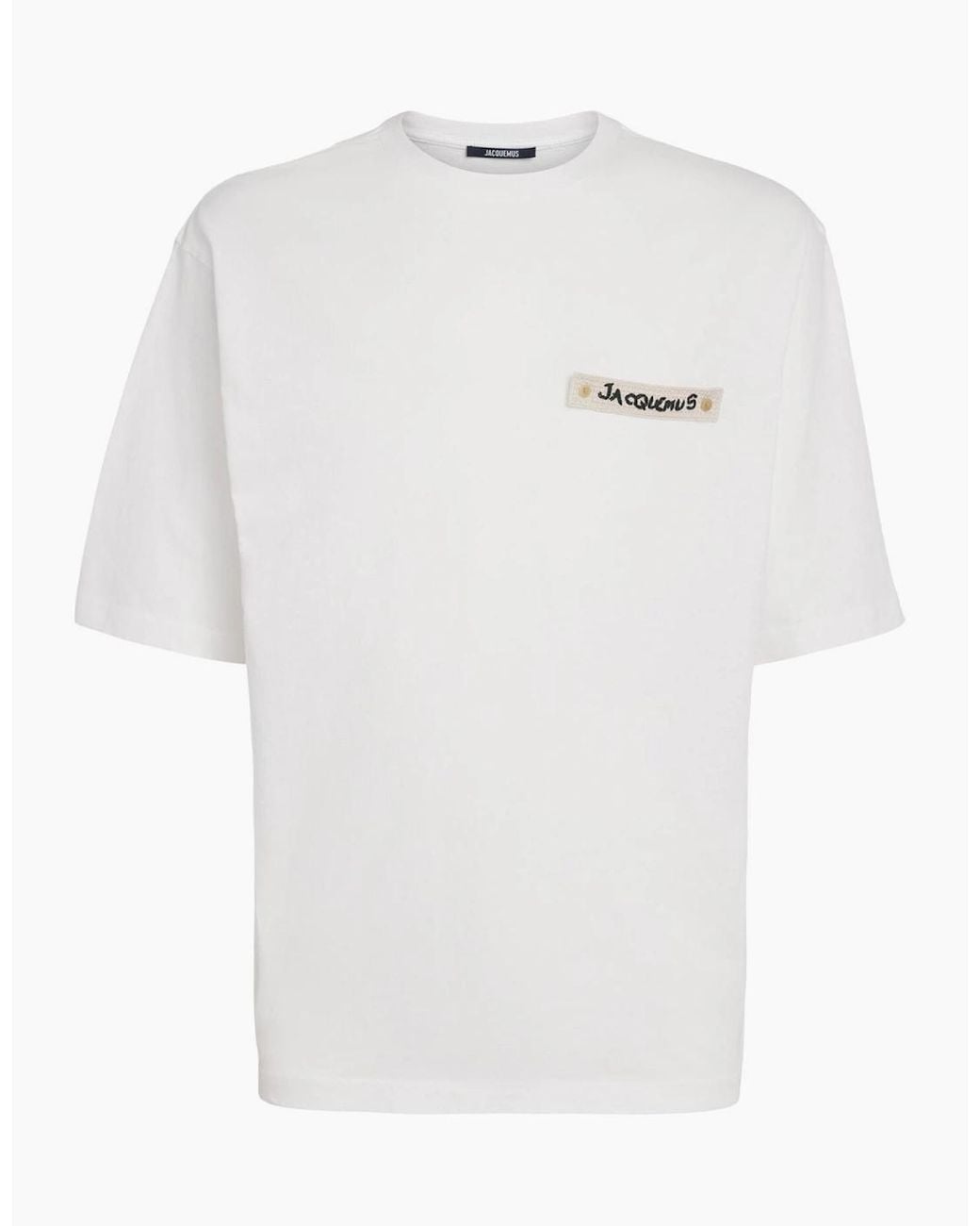 Jacquemus White Crochet Logo T-Shirt for men