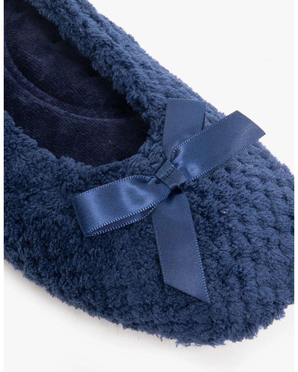 Totes Blue Isotoner Popcorn Ballet Ballerina Slippers
