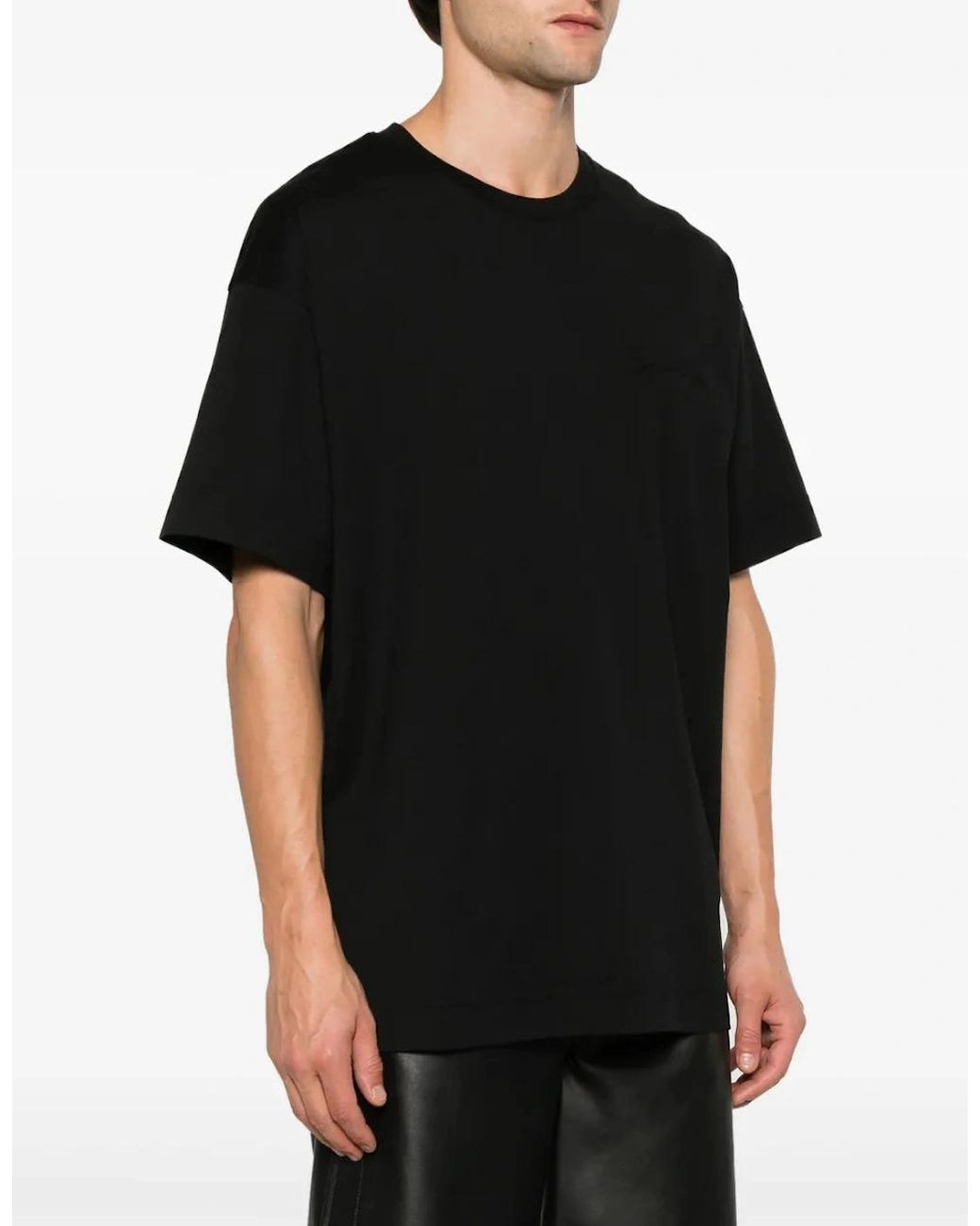 Givenchy Black Embossed Signature Logo T-Shirt for men