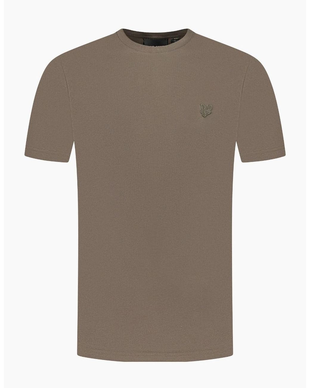 Lyle & Scott Gray Lyle & Scott Tonal Eagle Form T-Shirt for men
