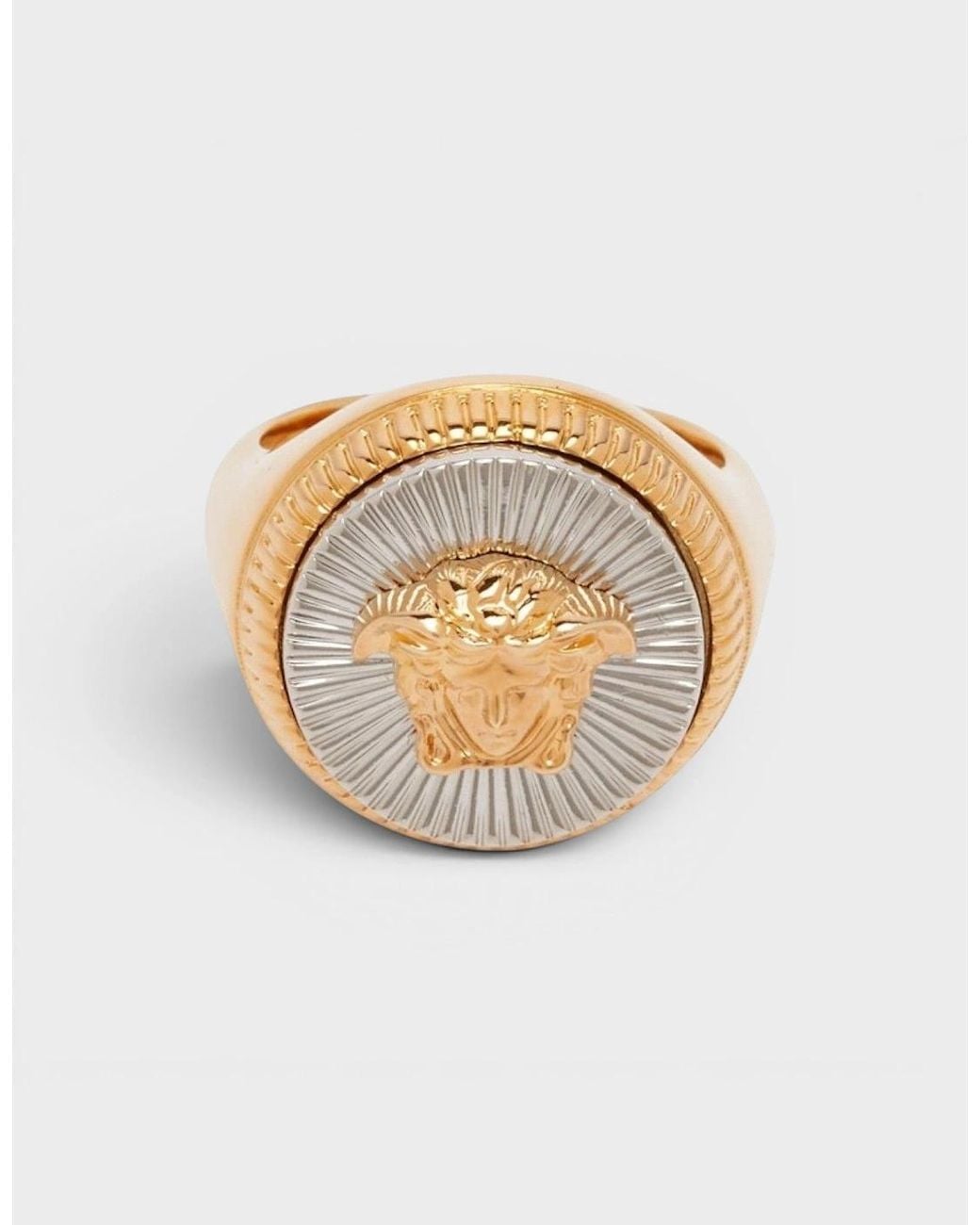 Versace Metallic Medusa Head Metal Ring for men