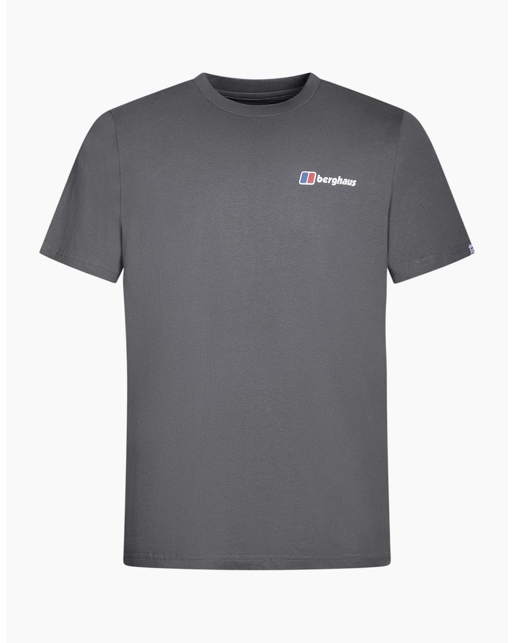 Berghaus Blue T Shirt Mount Crew Neck Short Sleeve Cotton Summer Tee for men