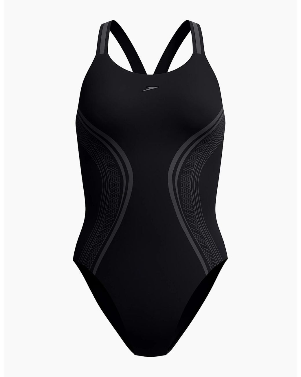 Speedo Blue Ladies Printed Performance Muscleback One Piece Swimsuit
