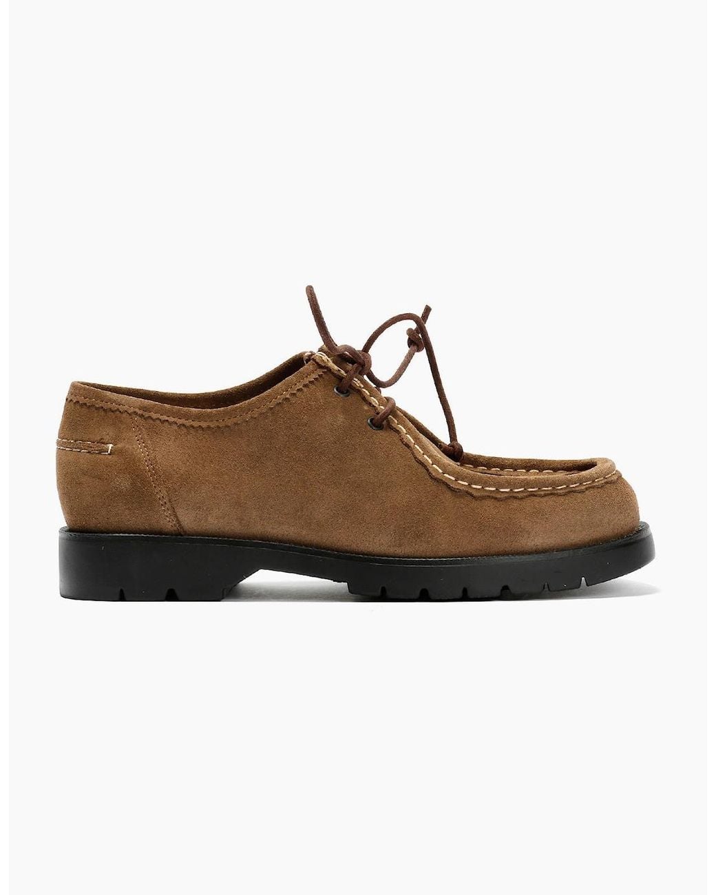 Kleman Brown Padror Mx V Suede Taupe Lace-Up Shoes for men