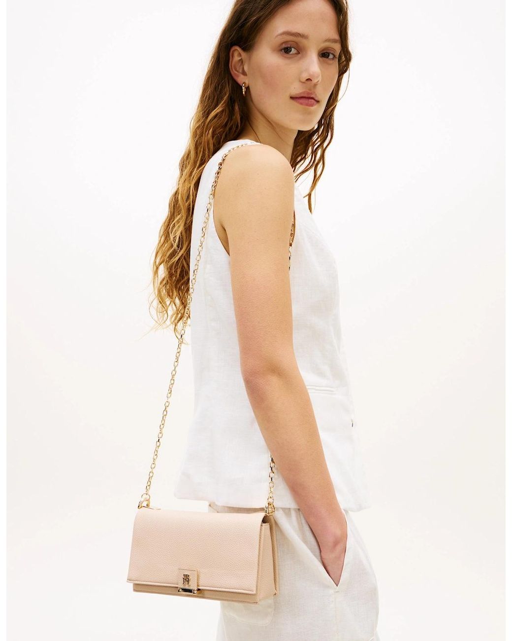 Tommy Hilfiger Natural Th Her Chain Crossover Bag