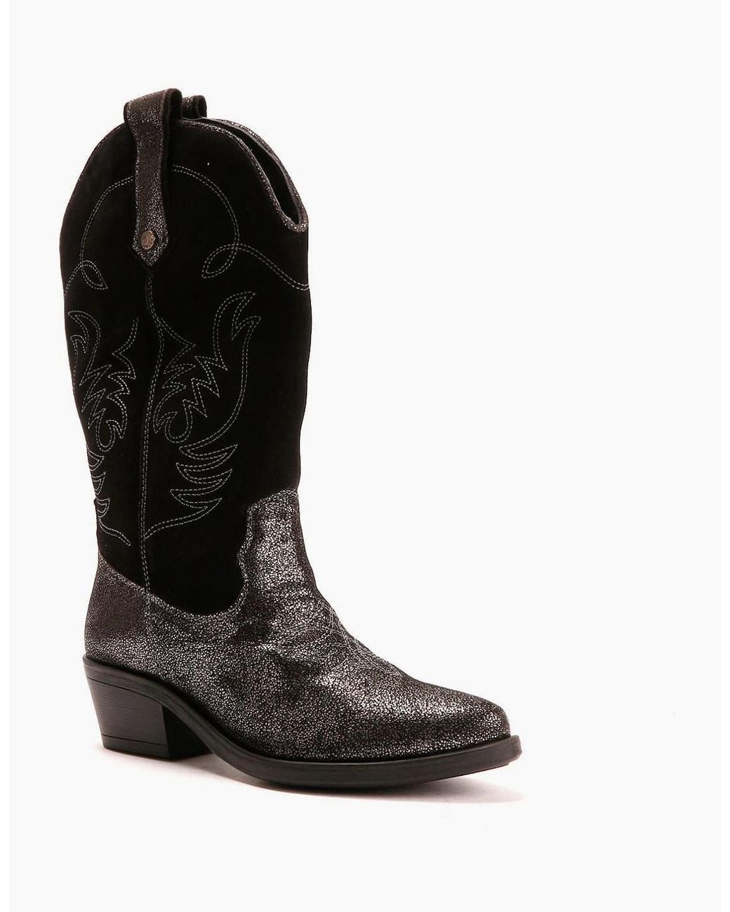 Osprey Black London The Louisiana Leather /Gunmetal Boots