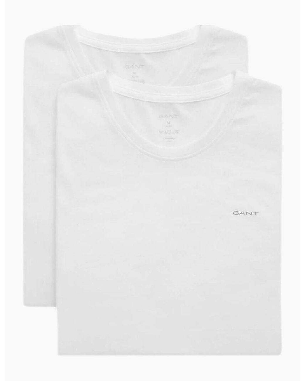 Gant White 2-Pack Crew-Neck T-Shirts for men
