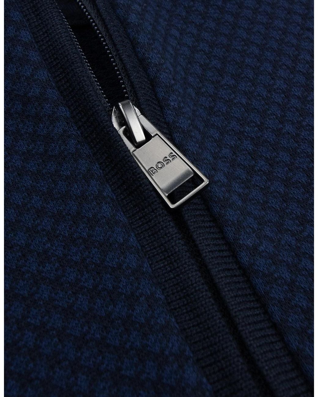 Boss Blue H-Peduzzi Long Sleeve Zip Polo 404 for men