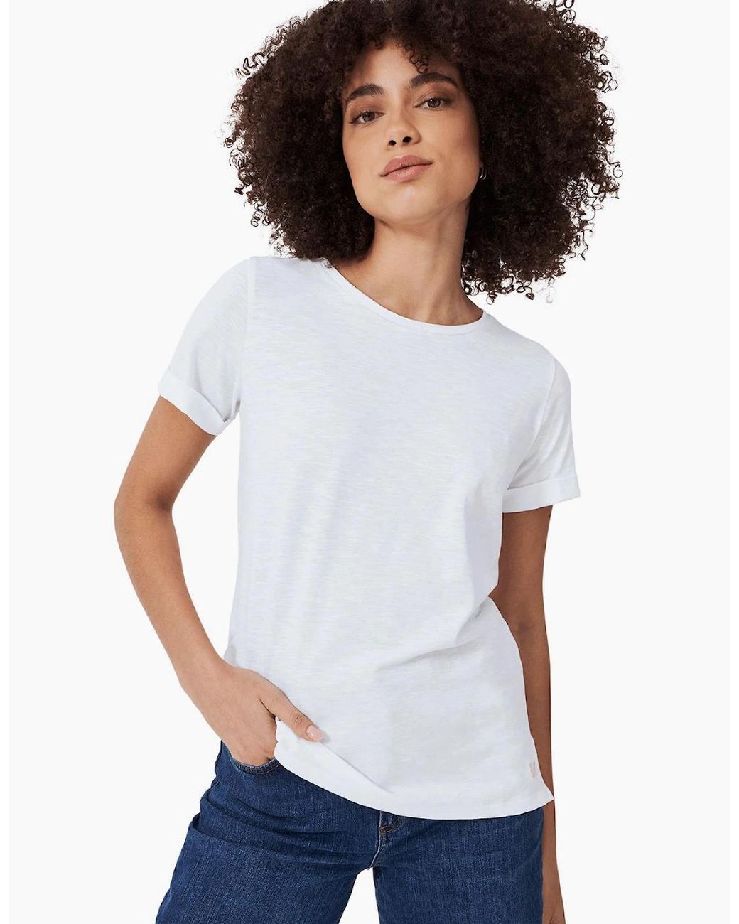 Crew White Perfect Crew Slub T-Shirt