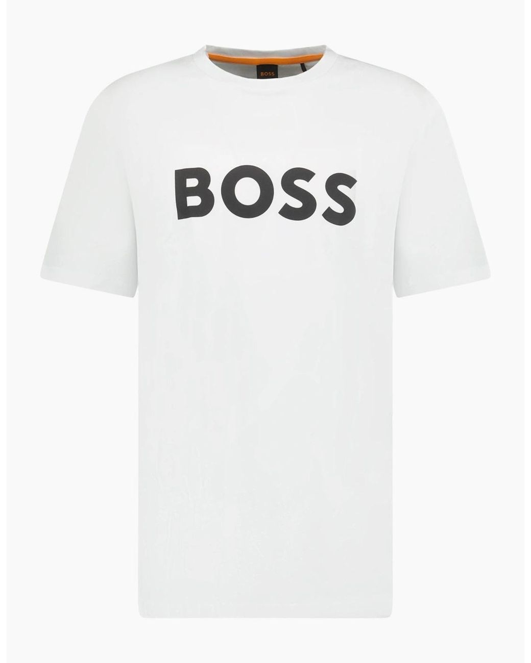 Boss White Thinking 1 Logo T-Shirt for men