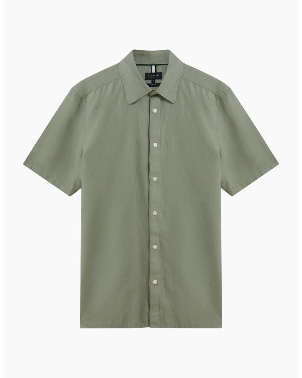 Ted Baker Green Zefre Regular Linen Shirt for men