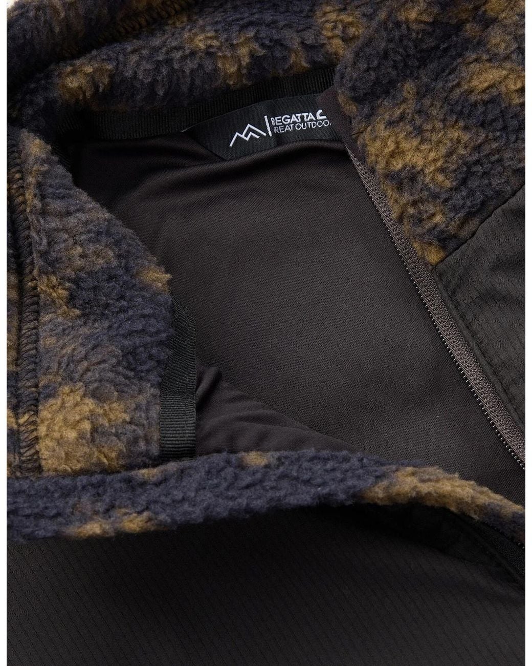 Regatta Blue Printed Textured Fleece Jacket for men