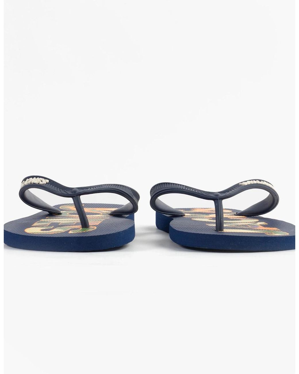 Jack & Jones Blue Logo Palm Print Flip-Flops Medieval for men