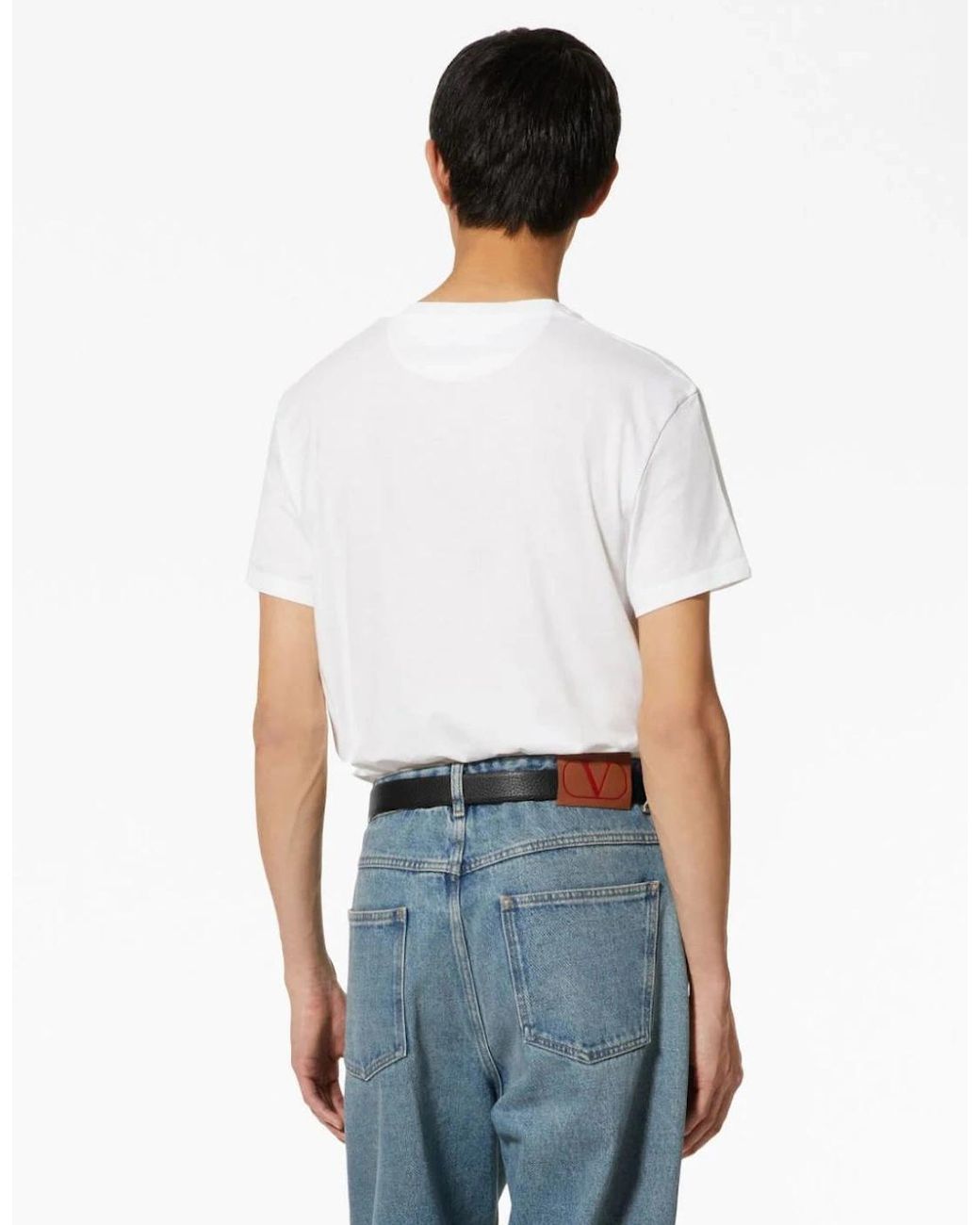 Valentino White Logo T-Shirt for men