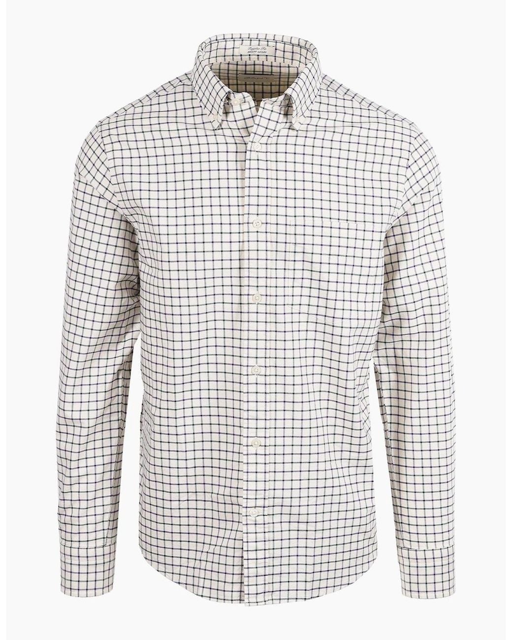 Gant White Reg Archive Oxford Check Shirt for men