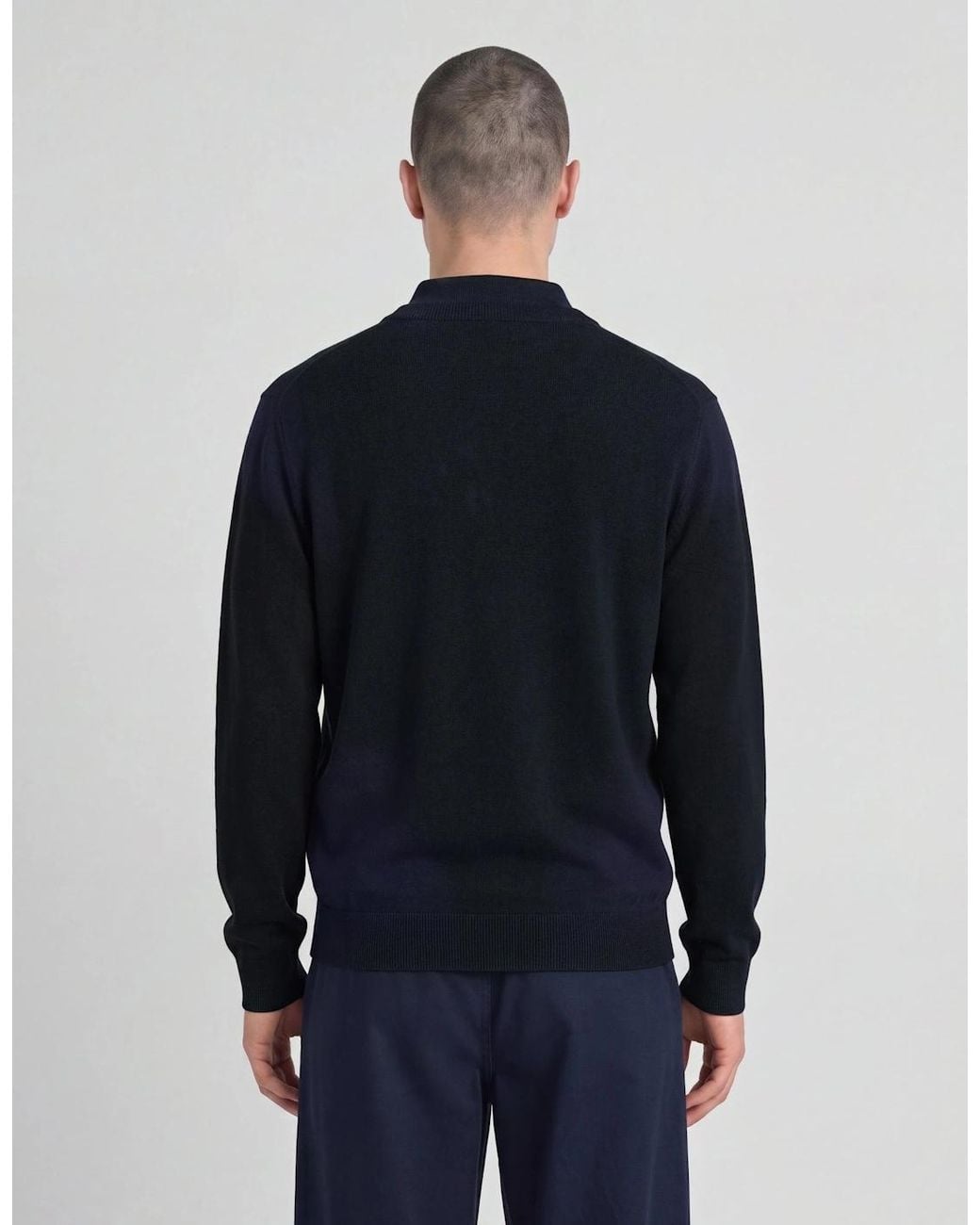 Lyle & Scott Blue Archive Argyle Knitted V-Neck Jumper for men