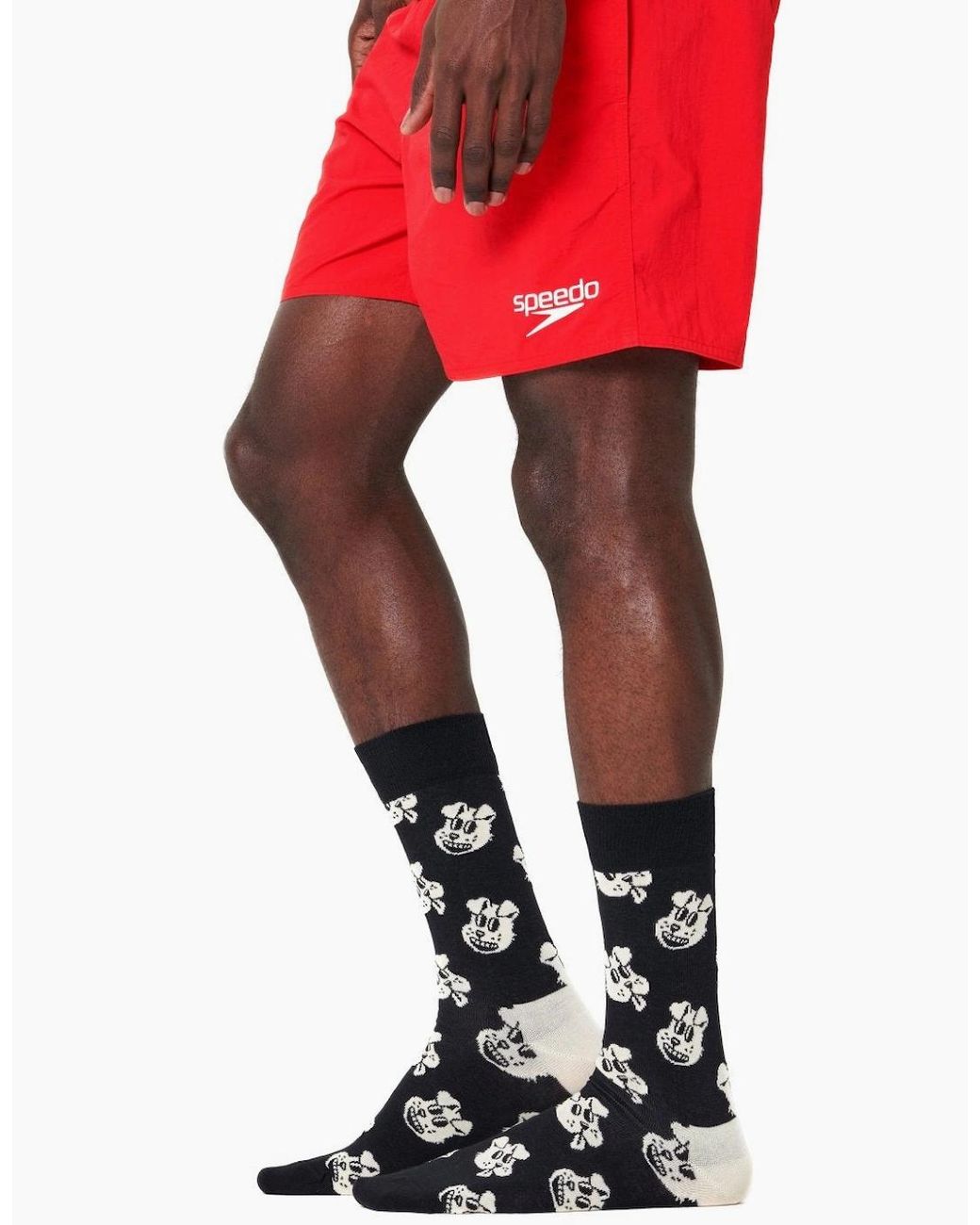 Happy Socks Black Doggo Socks, /Cream