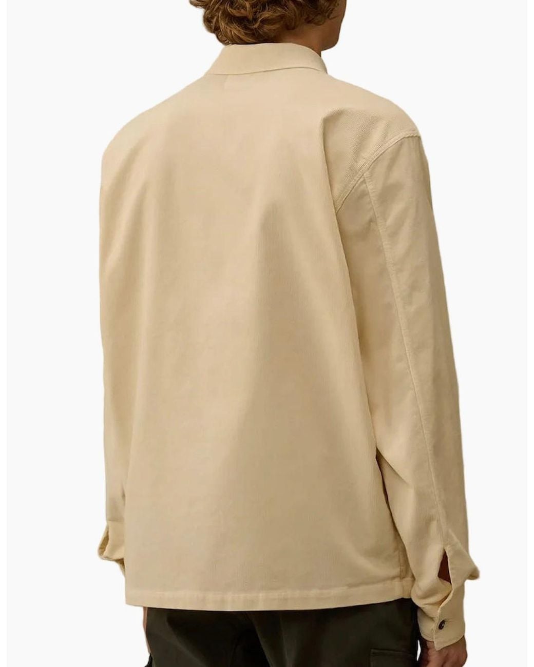 C P Company Natural Stretch Corduroy Lens Overshirt for men