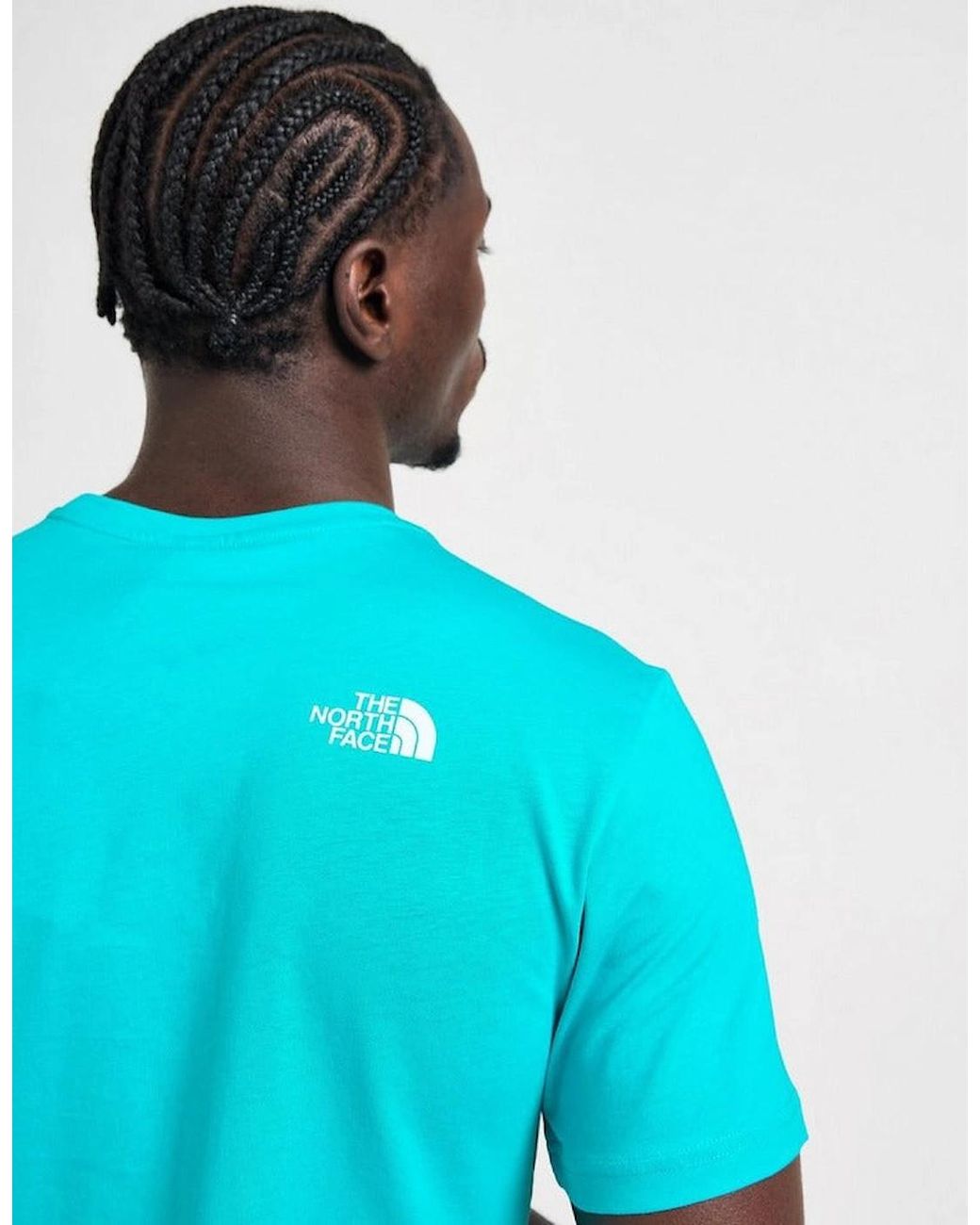 The North Face Blue Fine Box Logo T-Shirt for men