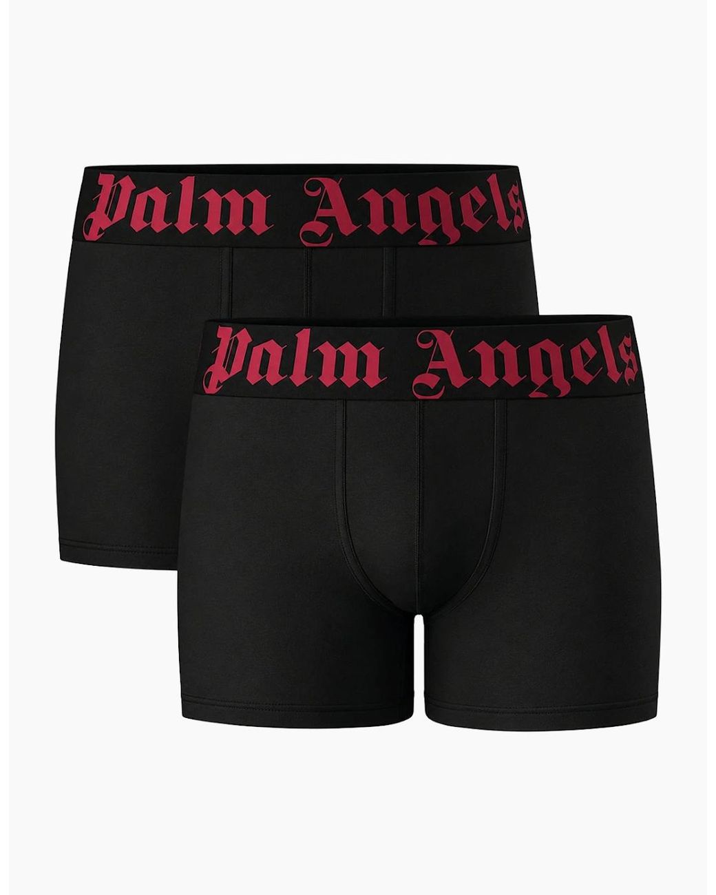 Palm Angels Black Two-Pack Contrast Logo Boxer Shorts for men