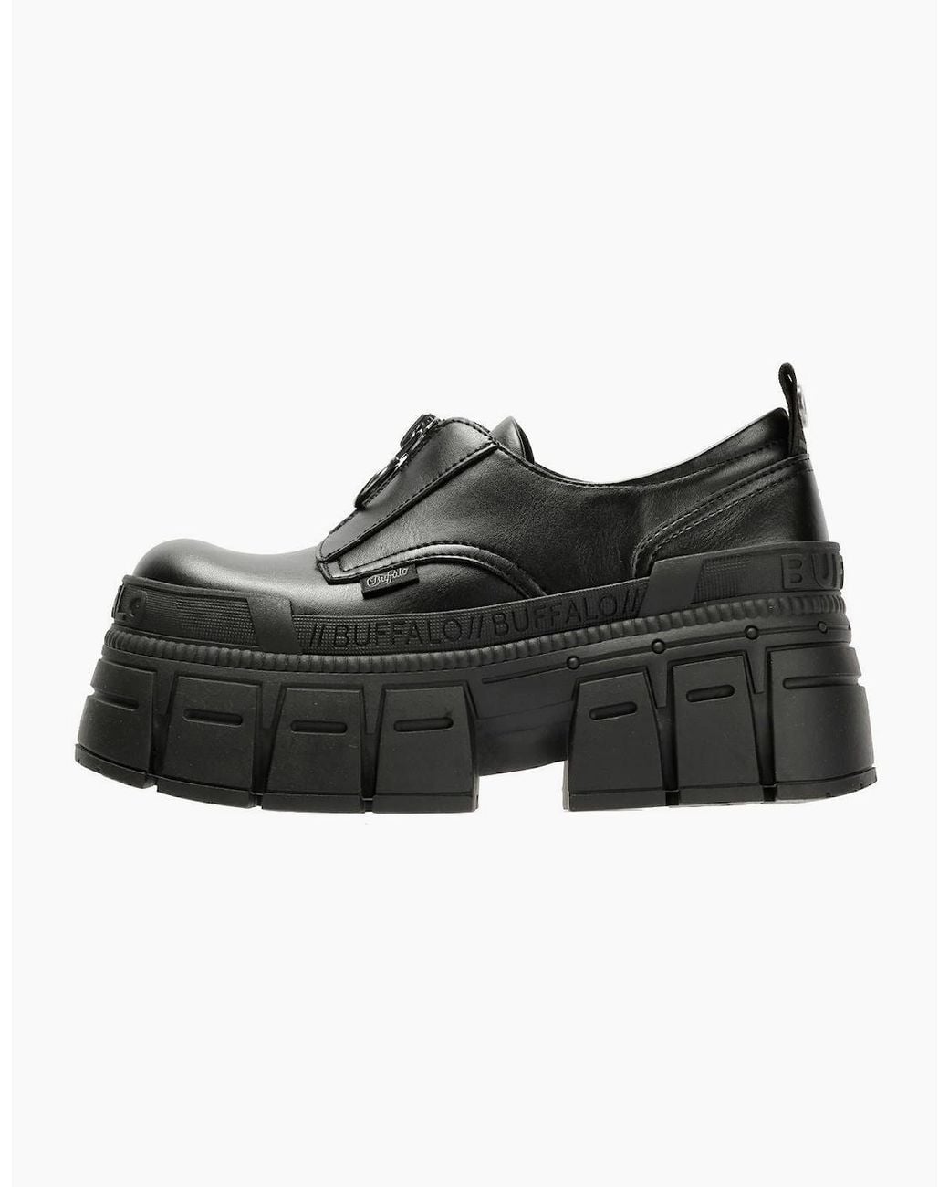 Buffalo Black Gospher Front Zip Lo Vegan Shoes
