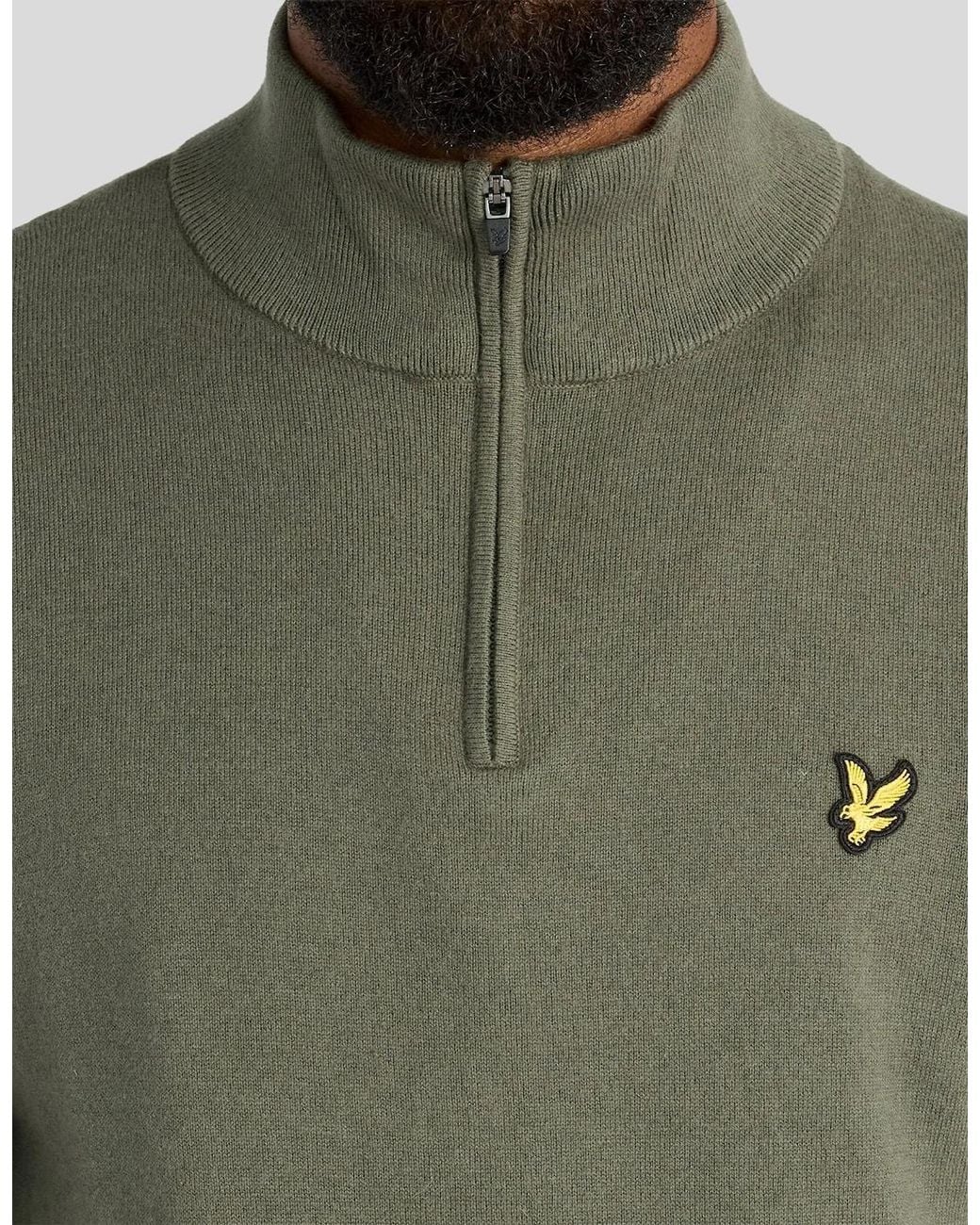 Lyle & Scott Green Performance 1/4 Zip Jumper for men