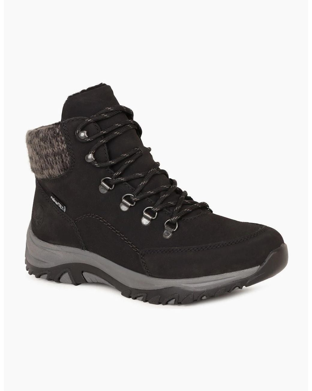 Rieker Black Snowdon Ankle Boots