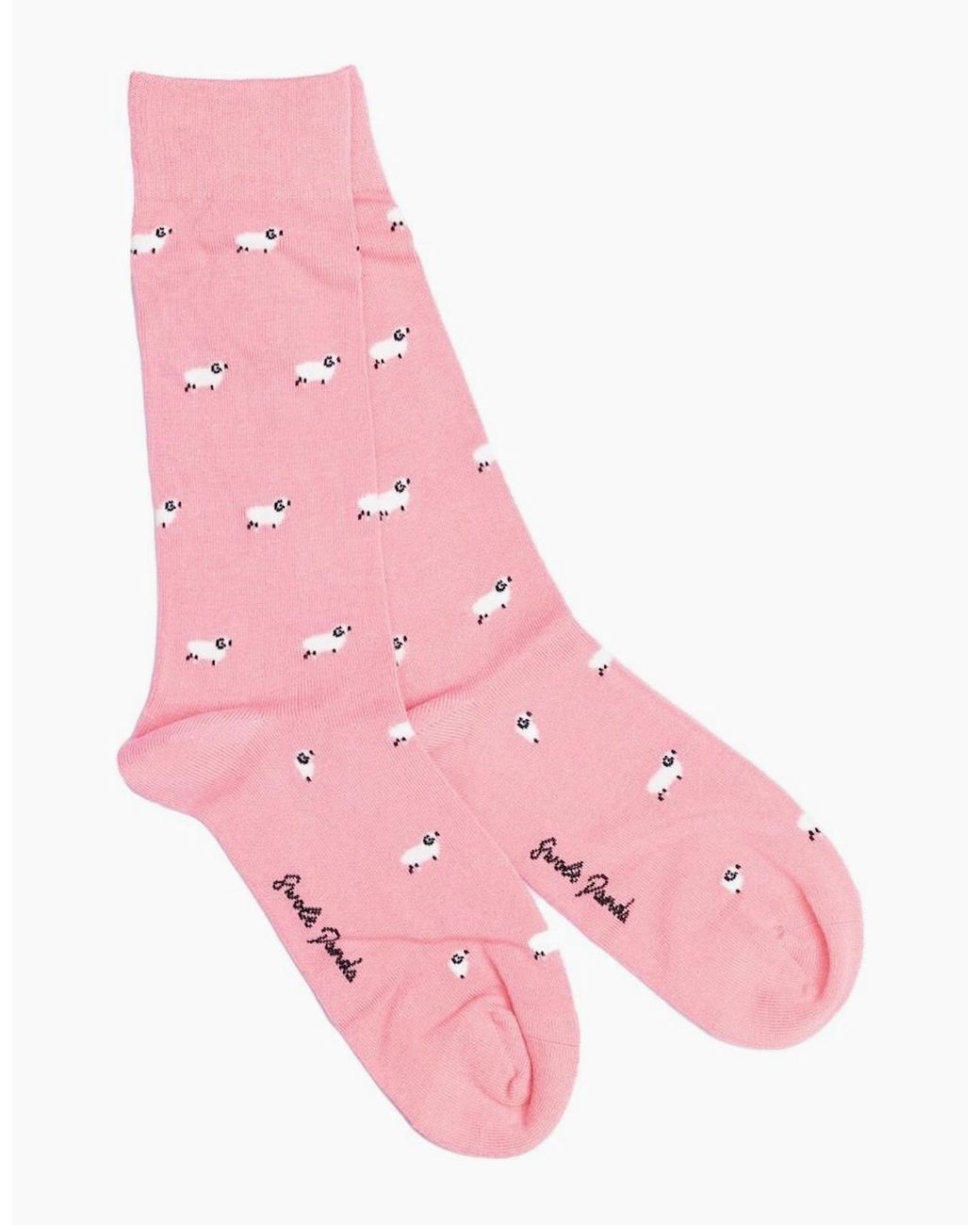 Swole Panda Pink Sheep Bamboo Socks for men