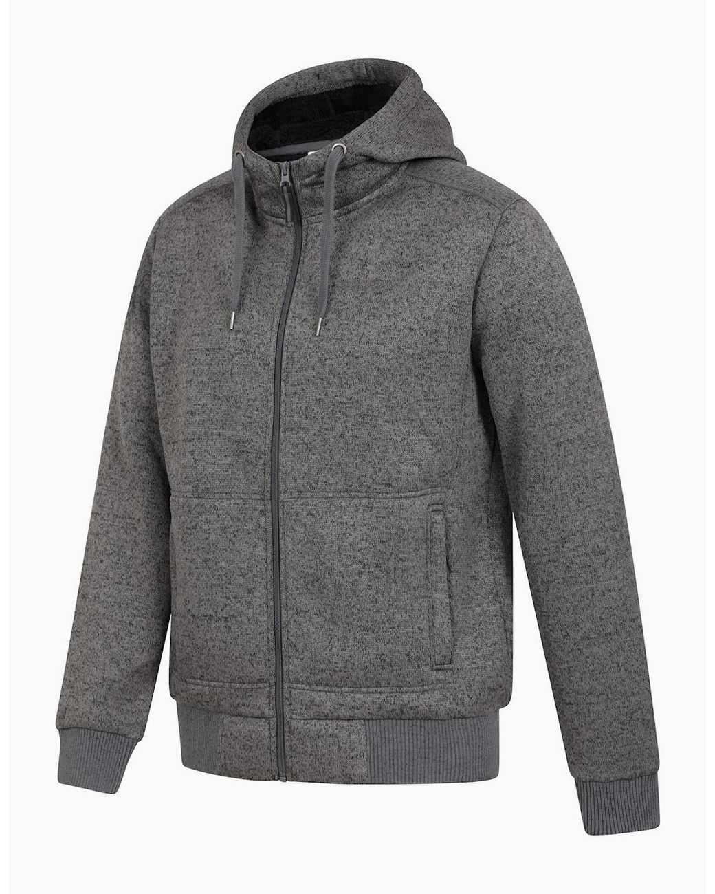 Mountain Warehouse Gray Nevis Ii Faux Fur Hoodie for men