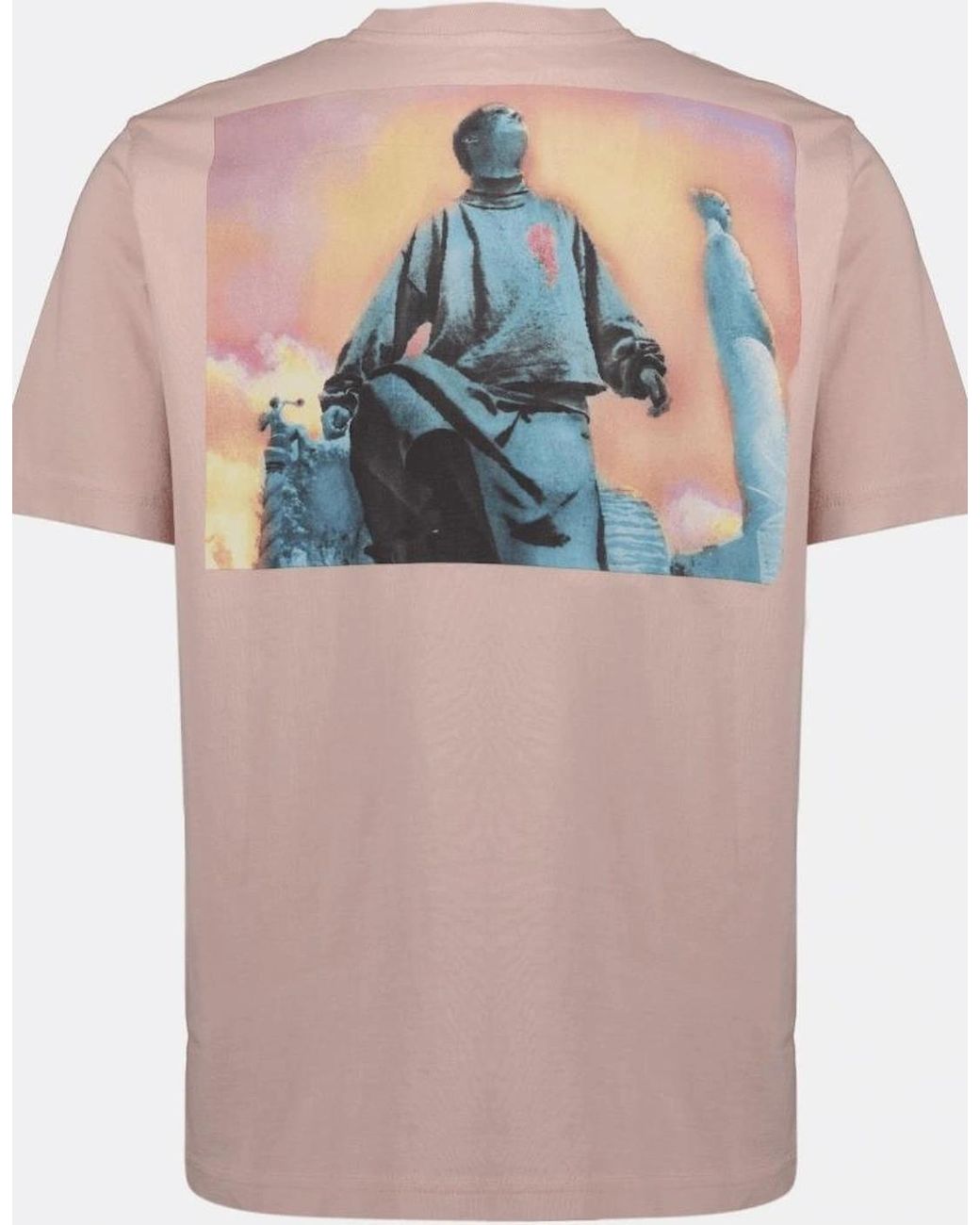 DIESEL Pink T-Adjust-V10 Rear Logo T-Shirt for men