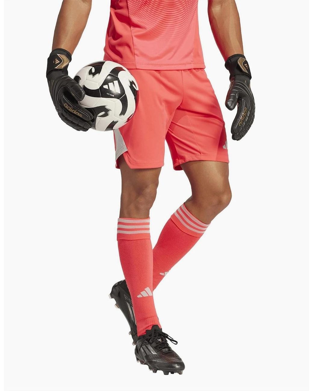 Adidas Pink Tiro 25 Pro Aeroready Slim-Fit Goalkeeper Shorts for men