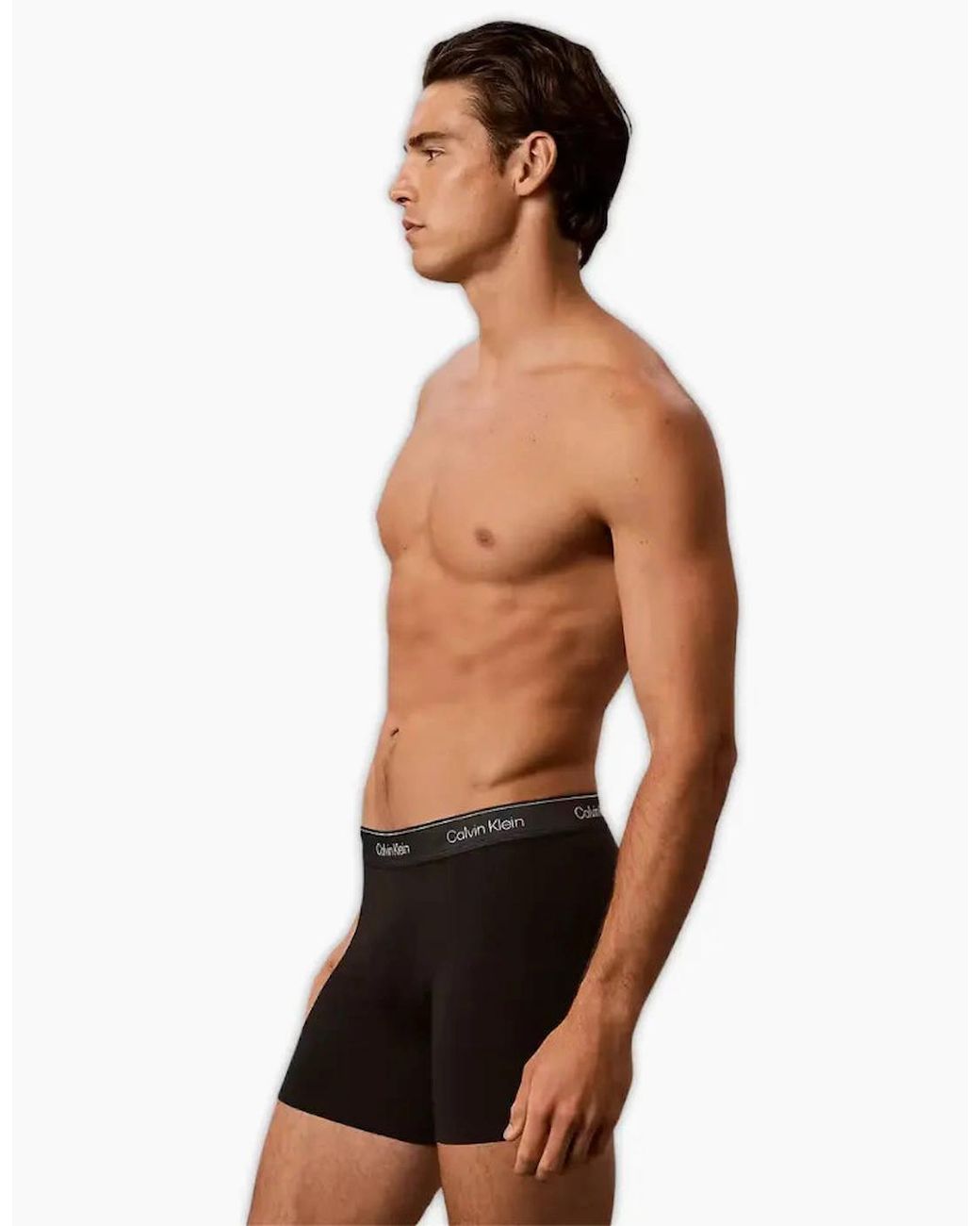 Calvin Klein Red 3-Pack Icon Cotton Stretch Metallic Waist Boxer Briefs for men