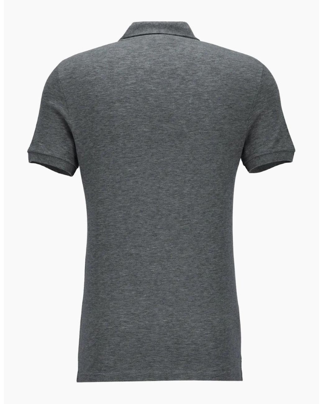Lacoste Gray Slim Fit Mouse Pique Polo Shirt for men