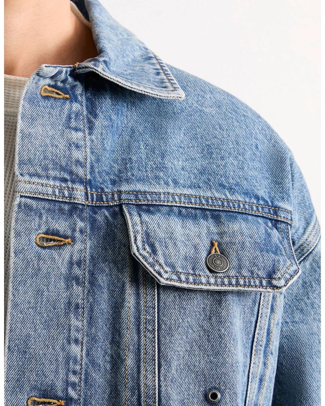 AVX Blue Edwards Denim Jacket-Mid Denim for men