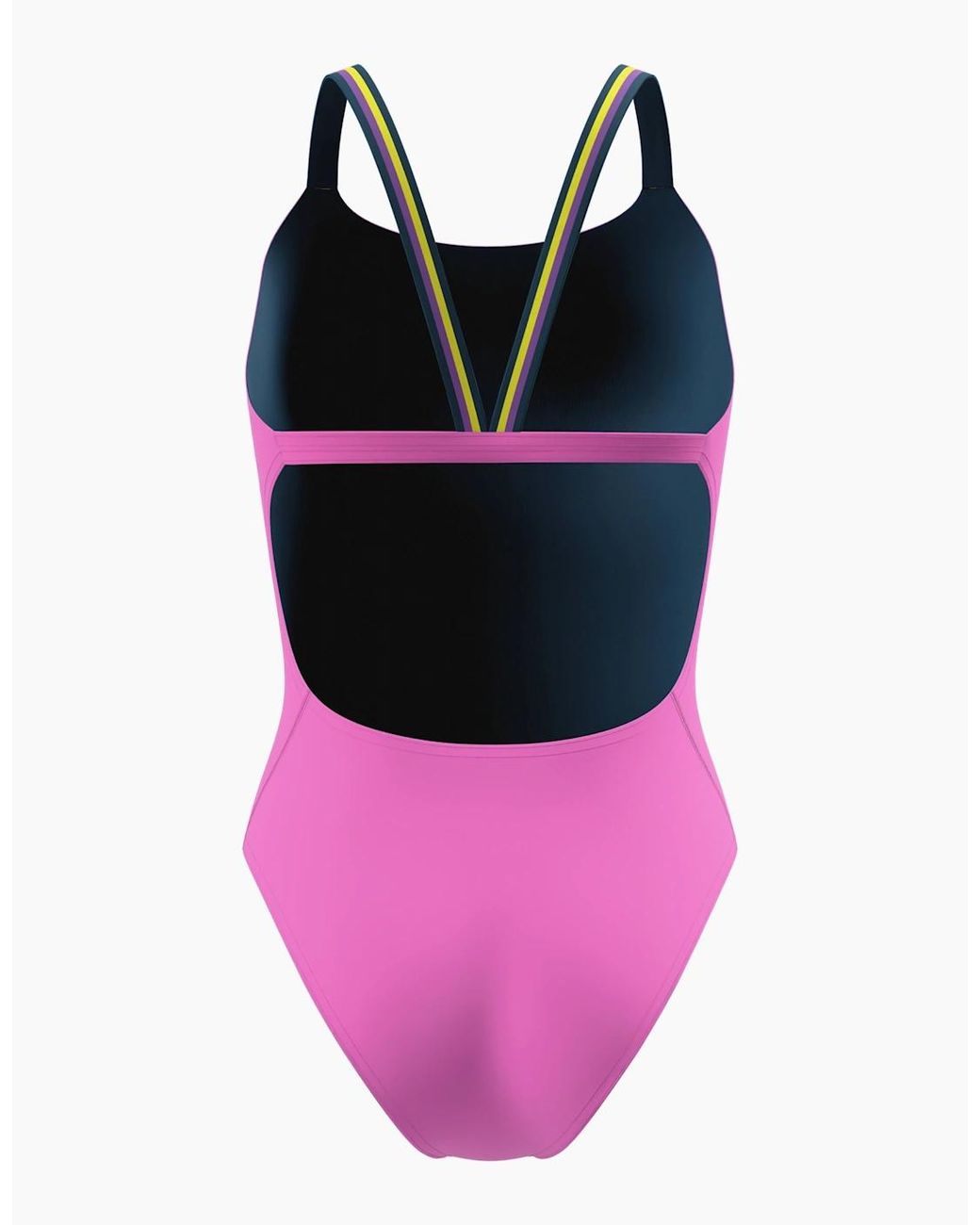 Speedo Pink Ladies Solid V-Cut Comfort One Piece Swimsuit