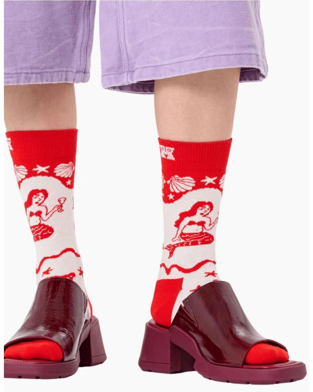 Happy Socks Red Mermaids Socks