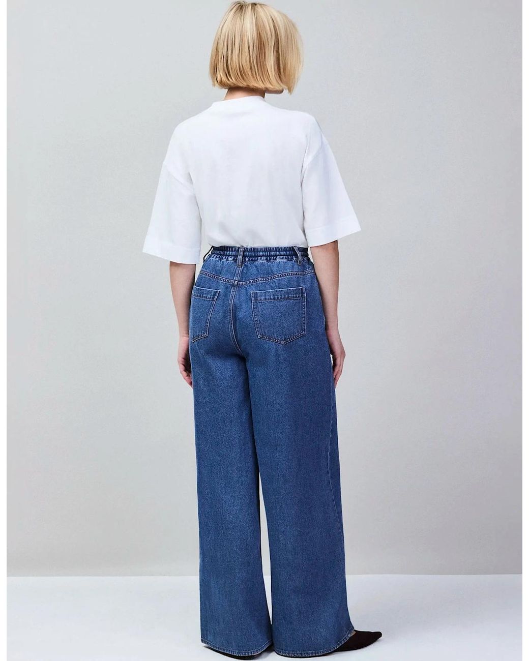 Ro&zo Blue Denim Drawstring Wide Leg Jeans