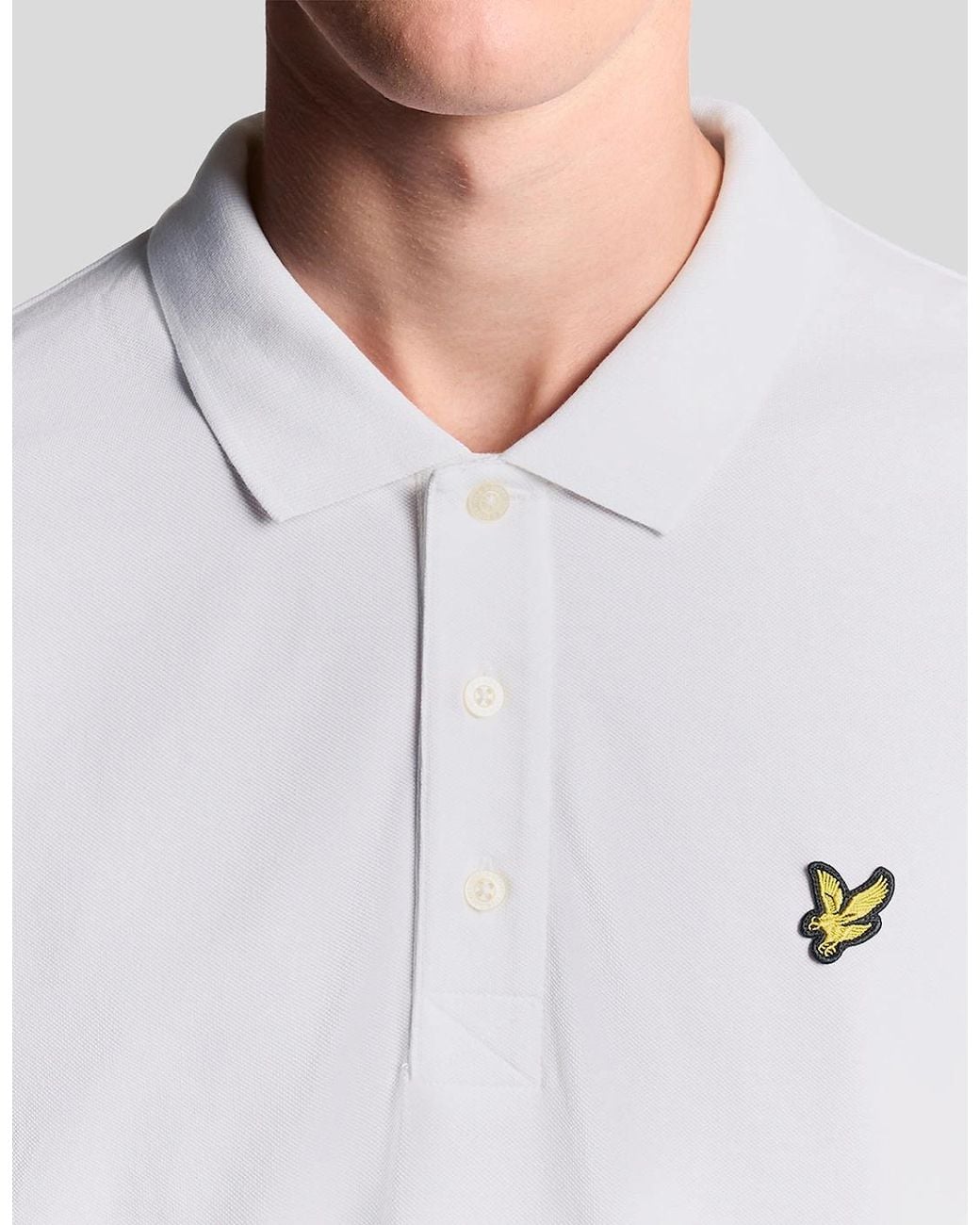 Lyle & Scott White Cotton Polo Shirt for men