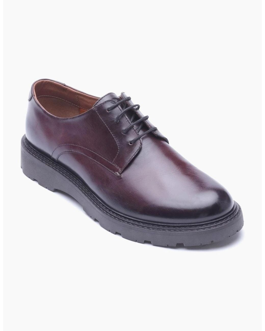 Base London Purple London Vector Leather Washed Lace-Up Shoes for men