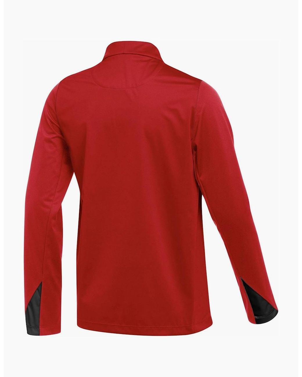 Nike Red Bold Logo Zip Neck High Collar Long Sleeve Drill Top