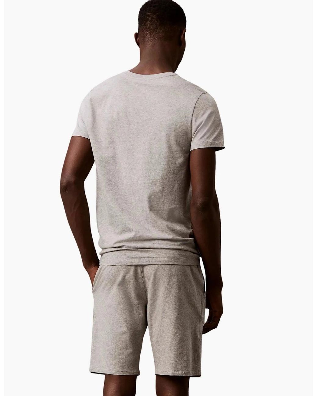 Calvin Klein Blue 3-Pack Cotton Classics Crew-Neck T-Shirts, Glacier for men
