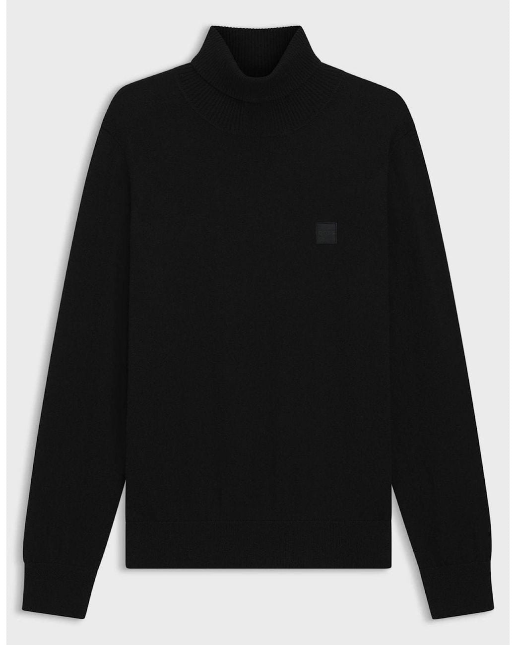 Boss Black Boss Akiro Roll Neck Logo Jumper