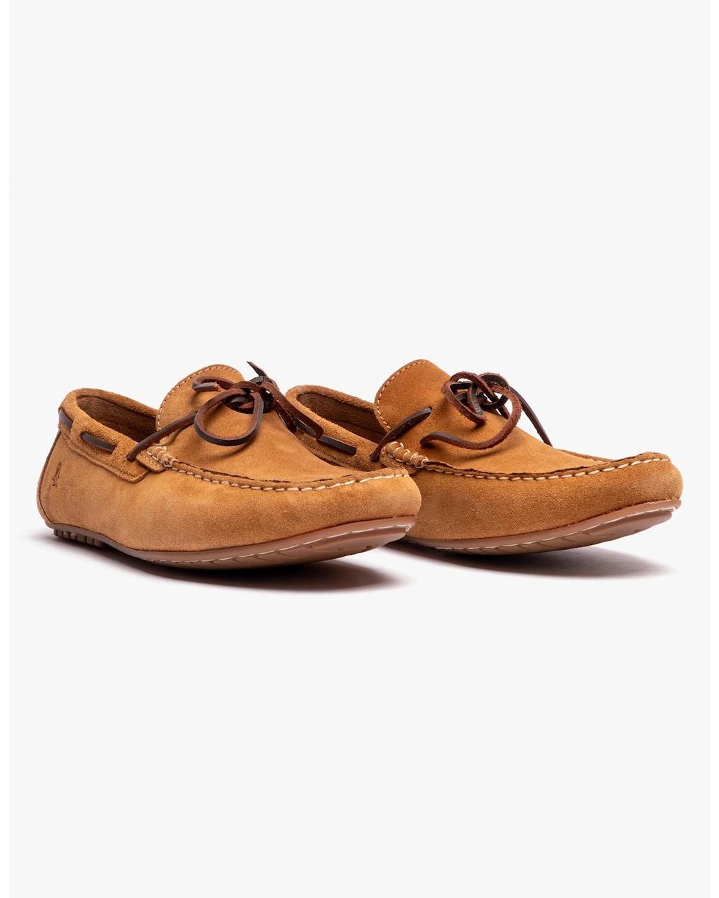 Hush Puppies Brown Reuben Boat Shoes Tan for men