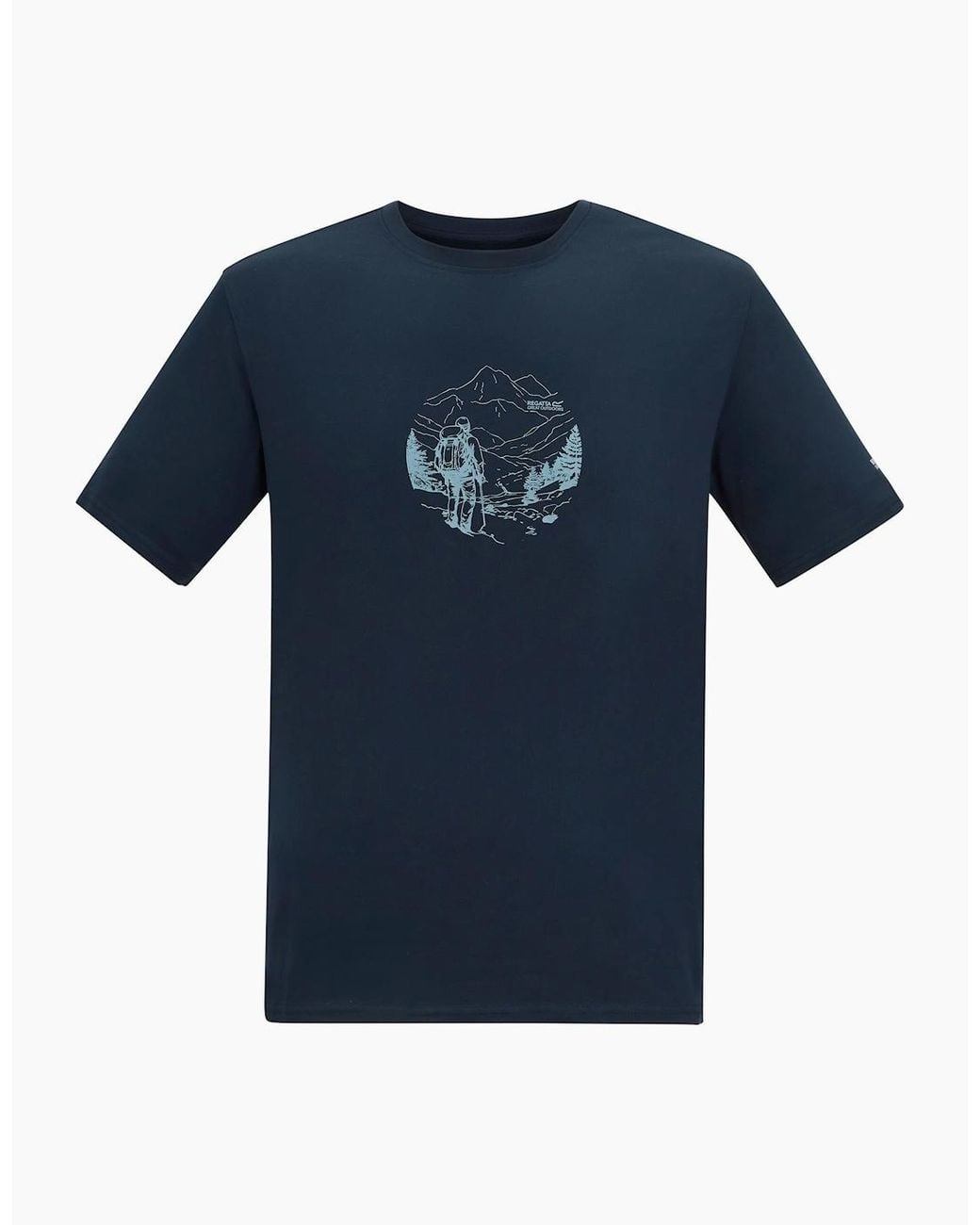 Regatta Blue Fingal Line Art Stretch T-Shirt for men