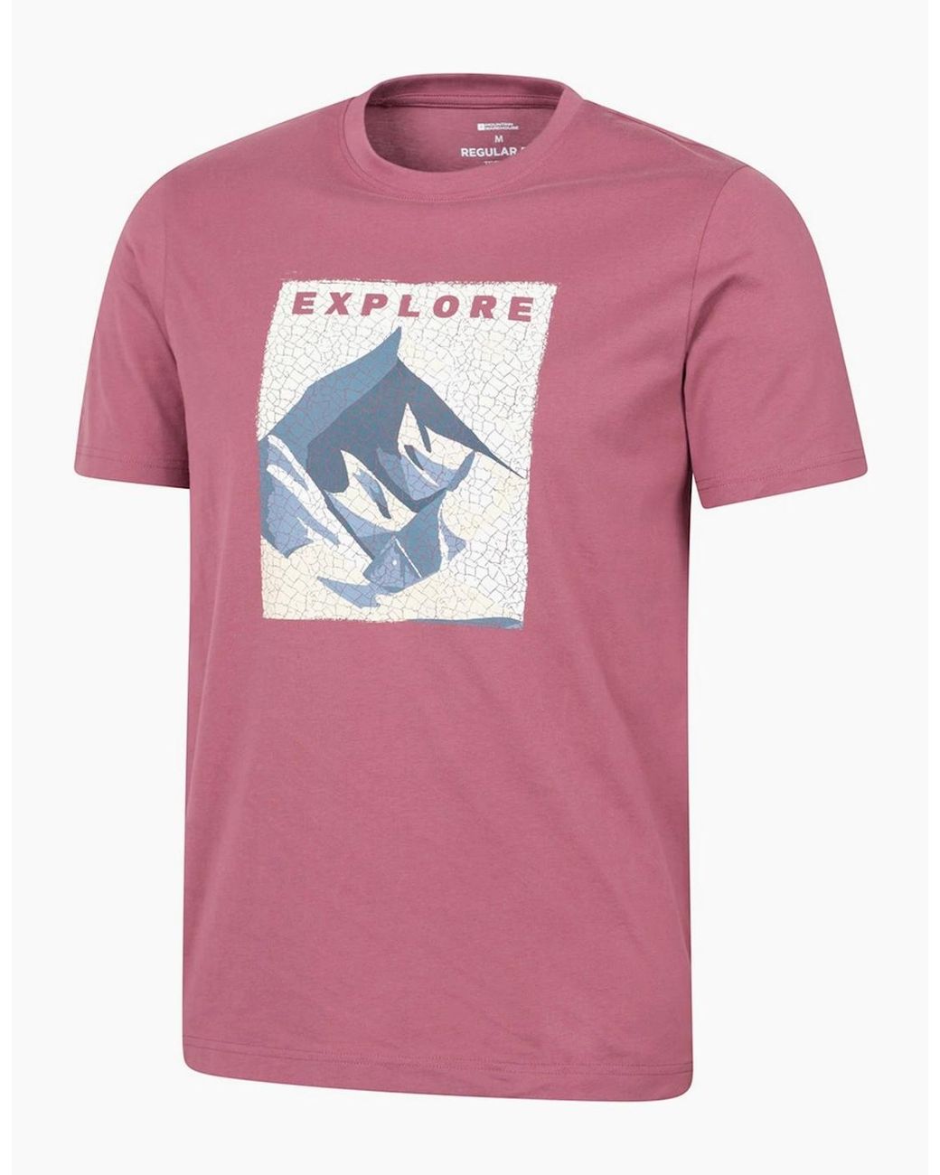 Mountain Warehouse Pink Explore Organic T-Shirt for men