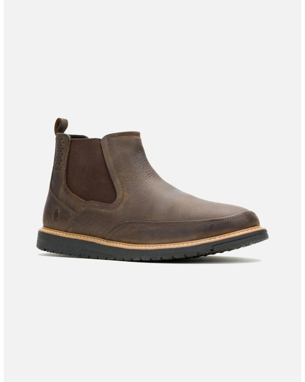 Hush Puppies Brown Jenson Leather Boots for men